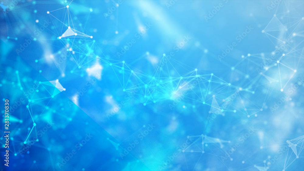 Poster abstract background dot and connect line for cyber technology futuristic and network connection conc