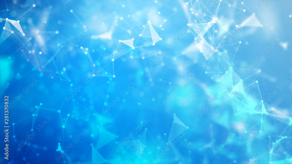 Poster abstract background dot and connect line for cyber technology futuristic and network connection conc