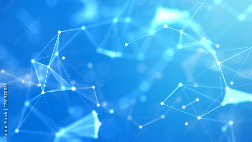 Poster abstract background dot and connect line for cyber technology futuristic and network connection conc