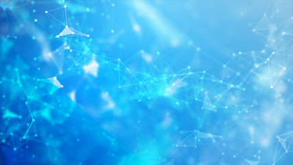 Abstract background Dot and connect line for cyber technology futuristic and network connection...