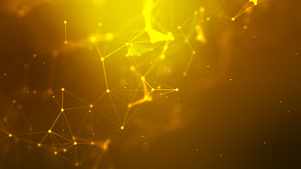 Abstract background Dot and connect line for cyber technology futuristic and network connection...