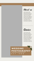 Modern wedding photography web banner for social media mobile apps