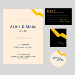 Wedding Invitation design. handdrawn, floral templates