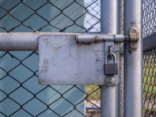 The Transformer station closed fence with barbed wire