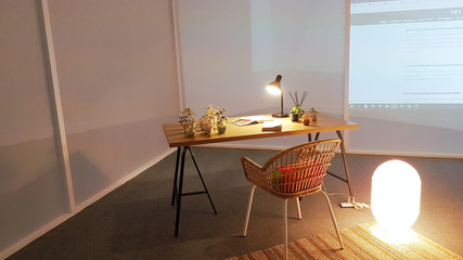 Desk with mattress