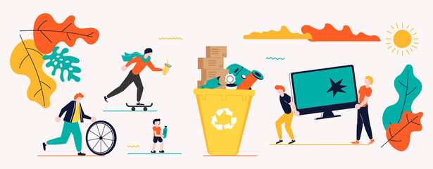 Template for garbage recycling