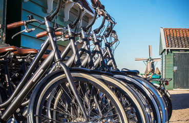 Bicycles for rent in Zaanse Schans.