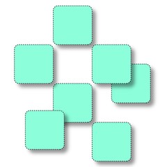 Square pattern with pastel colors. Web banner template illustration in 3D effect