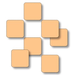 Square pattern with pastel colors. Web banner template illustration in 3D effect