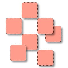 Square pattern with pastel colors. Web banner template illustration in 3D effect