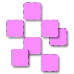 Square pattern with pastel colors. Web banner template illustration in 3D effect