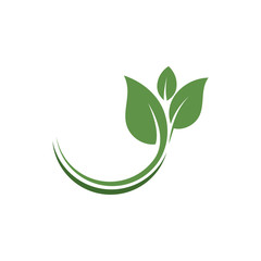 Logos of green Tree leaf ecology nature element