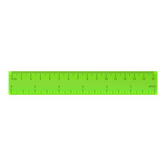 Engineer or architect plastic drafting ruler with an imperial and a metric units scale.