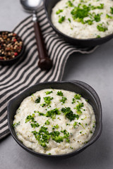 broccoli soup on bowl food background