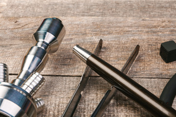 Naklejka premium Hookah parts, smoking hookah concept.