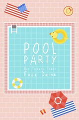 Pool Party, Swimming pool with summer element