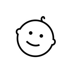 Obraz premium Happy baby icon - vector.