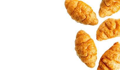 Croissant isolate on white background.