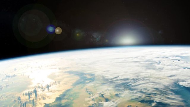 Sulawesi Indonesia area view from space on earth sunrise. Contains public domain image by Nasa