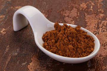 Cocoa powder in the bowl