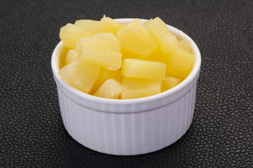 Marinated pineapple pieces