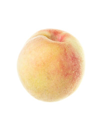 ripe peach fruit on white background