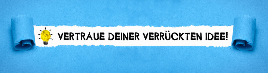 Vertraue deiner verrückten Idee!