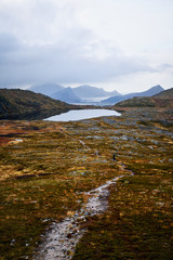 Beautiful landscape and mountains on Lofoten Islands in Norway