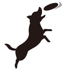犬とフリスビーアイコン