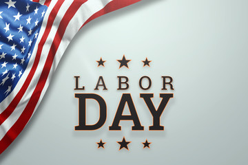 Creative background, Happy Labor Day banner. Design template. Copy space. 3D illustration, 3D design