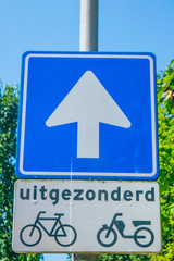 Dutch road sign one-way traffic