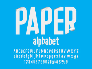 Paper folding sticky note style alphabet design
