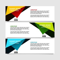 Vector abstract design banner web template.