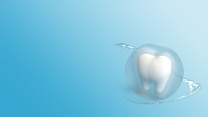 a teeth 3d rendering for healthcare content..