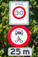Dutch road sign follow the arrow