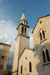 Fototapeta na wymiar Budva. Montenegro. Old town tower