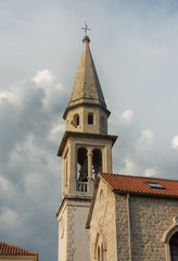 Fototapeta na wymiar Budva. Montenegro. Old town tower