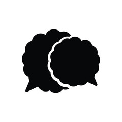 Black solid icon for conversation 
