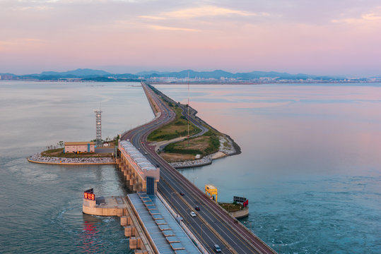 Highway of Daebu Island at incheon ,South Korea.