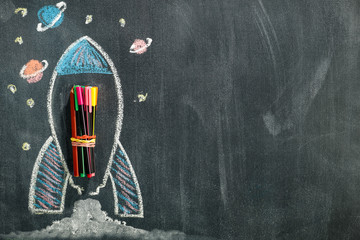 School blackboard of free space for your decoration 