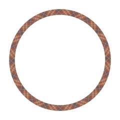 Obraz premium Circle borders and frames vector. Round border pattern geometric vintage frame design. Scottish tartan plaid fabric texture. Template for gift card, collage, scrapbook or photo album and portrait..