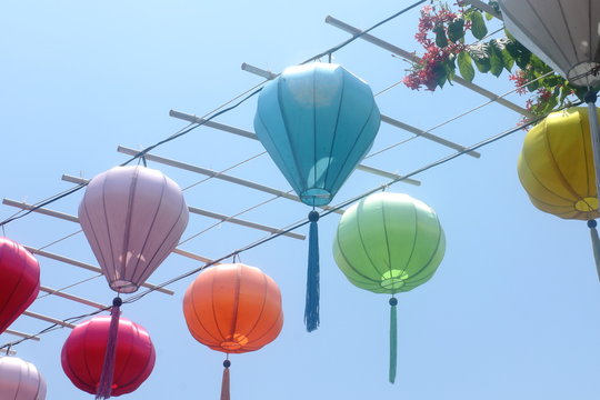 Traditional Vietnamese Lanterns At The Old Street In Vietnam 