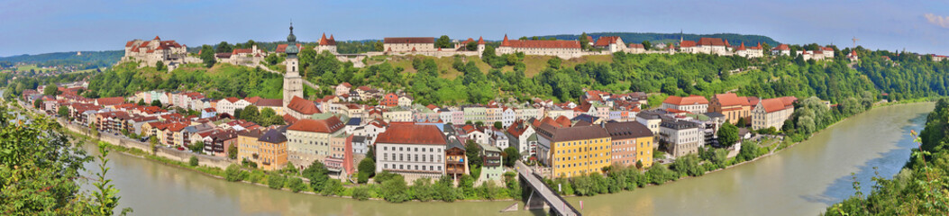 Panorama von Burghausen / Bayern / Deutschland