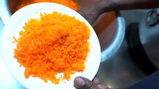 Serving Yellow Zarda / Jorda Rice, Zarda Recipe, Sweet dish, Testy Food&nbsp;from Deg / Daigh