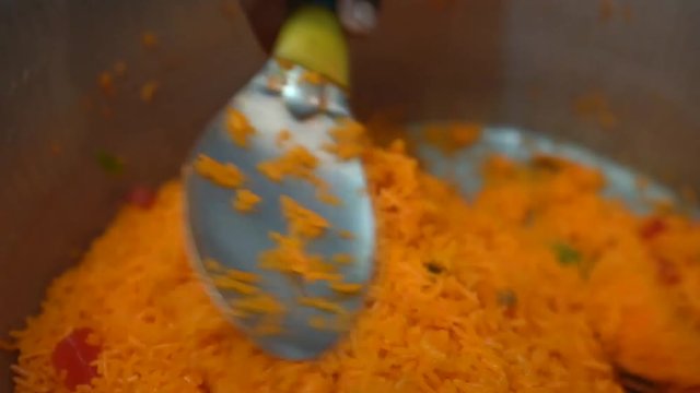 Zarda rice, Closeup of indian or pakistani sweet rice dish, Traditional asian food.
