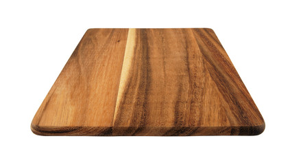 Natural cutting board isolated on white 