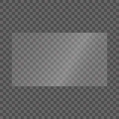 The texture of rectangle glass plate, mirror, windows. Light effect for a picture or a mirror. Beautiful realistic reflection. The interior of the house stock vector 