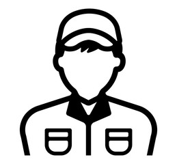 Delivery man / postman flat vector icon