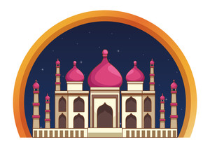 Taj mahal india antique monument building