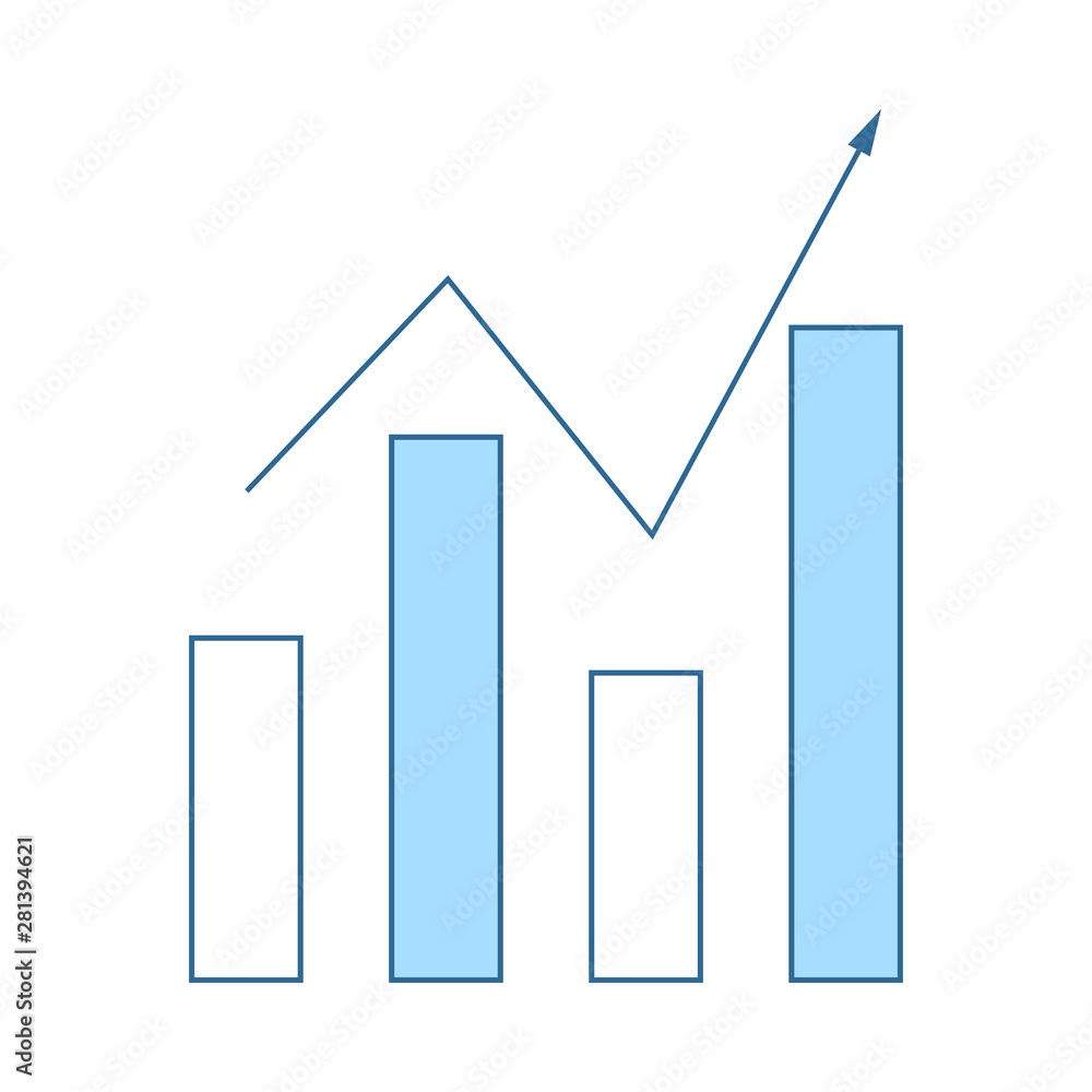 Wall mural analytics chart icon